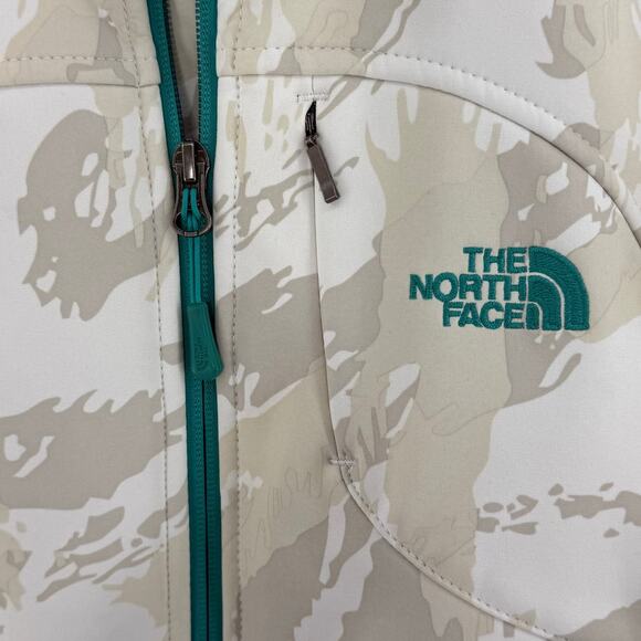 The North Face Apex Bionic WindWall Softshell Jacket Womens Small Tan Teal - Picture 6 of 7